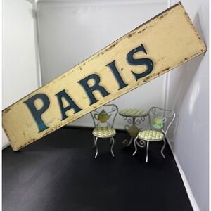 Paris wood Sign Wall Decor Cottage Chic Farmhouse French Country Home Decoration